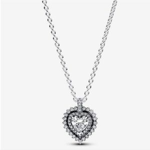 Pandora Sparkling Heart Halo Pendant Necklace